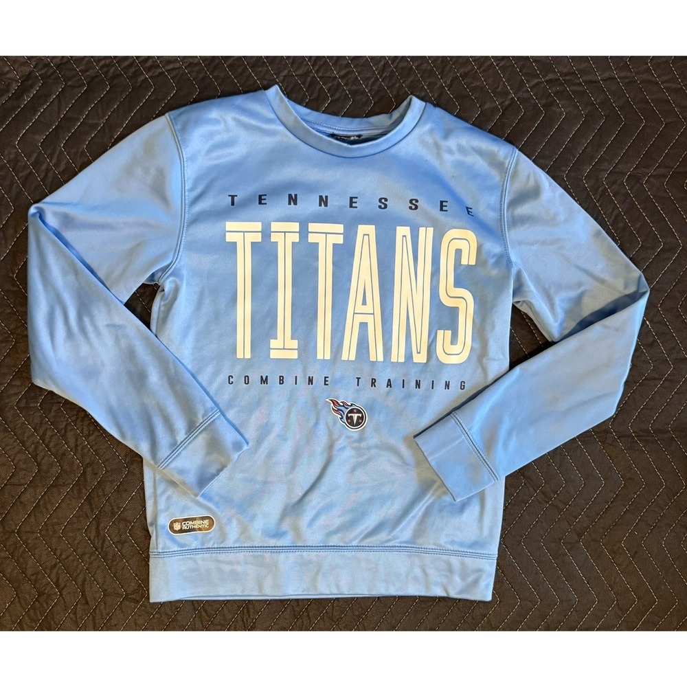 NFL Tennessee Titans Combine Training Sweatshirt  Blue Mens Small / Youth XL